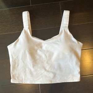 Alo Yoga White Crop Top